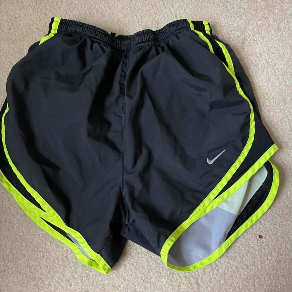 Nike dri fit neon green running shorts size XS
